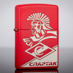 Зажигалка Zippo 233 Red Matte с гравировкой Спартак-Воин
